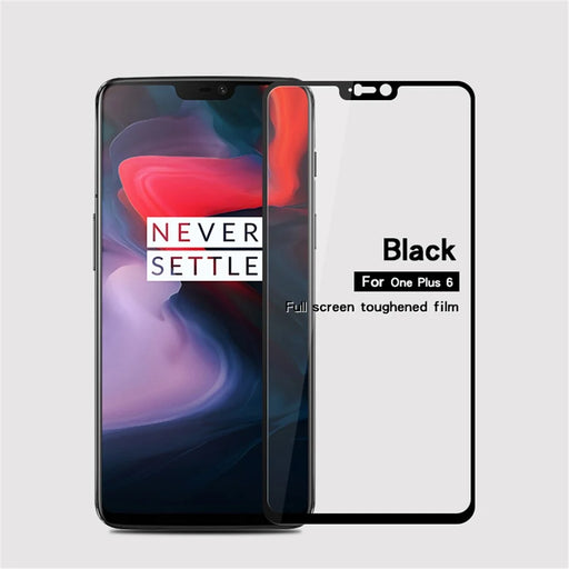 MOFI 9H Anti-burst 2.5D Arc Edge Full Size Tempered Glass Screen Protective Film for OnePlus 6 - Black - 1