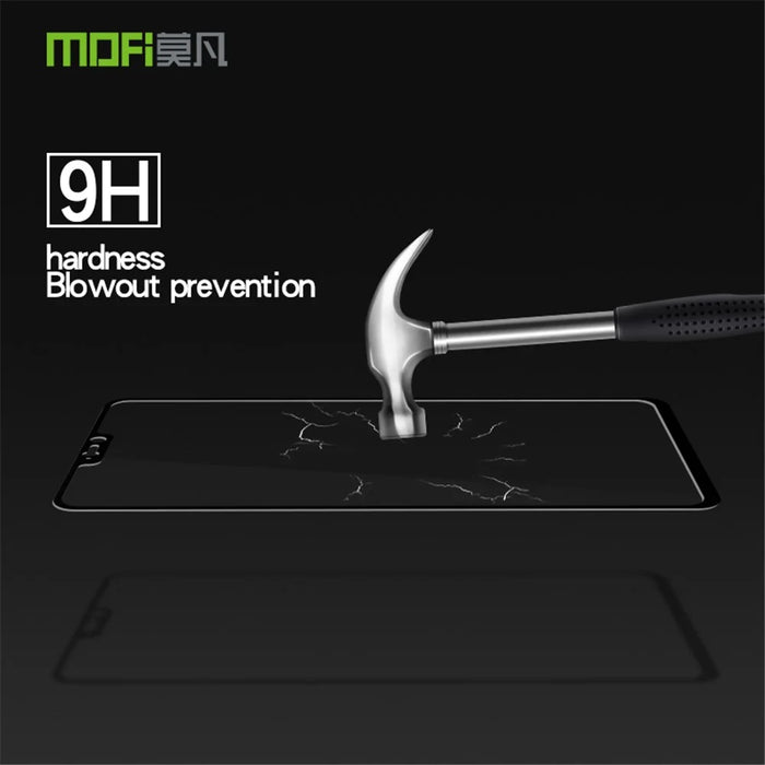 MOFI 9H Anti-burst 2.5D Arc Edge Full Size Tempered Glass Screen Protective Film for OnePlus 6 - Black - 2