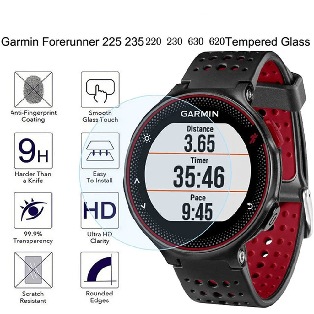 0.3mm 9H Tempered Glass Screen Protector Film for Garmin Forerunner 220/225/230/235/620/630 - 5