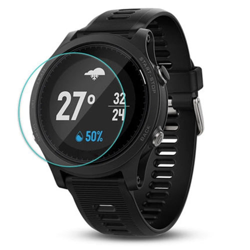 Black - For Garmin Forerunner 645 935 0.3mm Tempered Glass Screen Protector - 1
