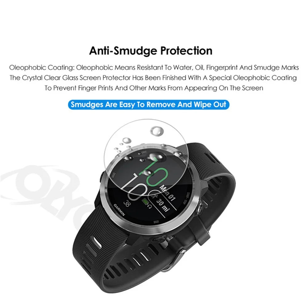 Black - For Garmin Forerunner 645 935 0.3mm Tempered Glass Screen Protector - 7