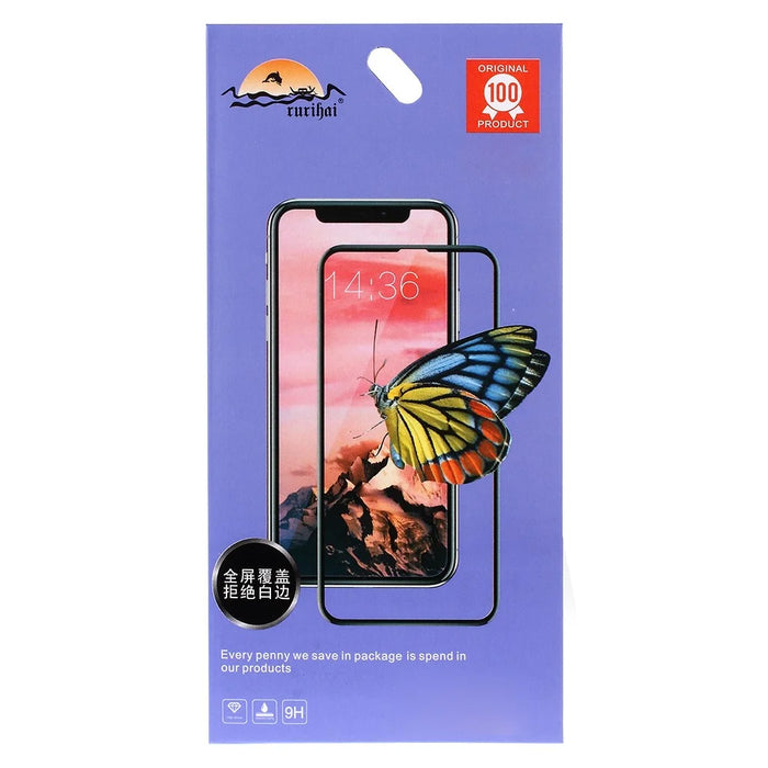 RURIHAI Solid Defense Full Size Tempered Glass Screen Protector for Huawei Mate 10 Lite - Black - 7