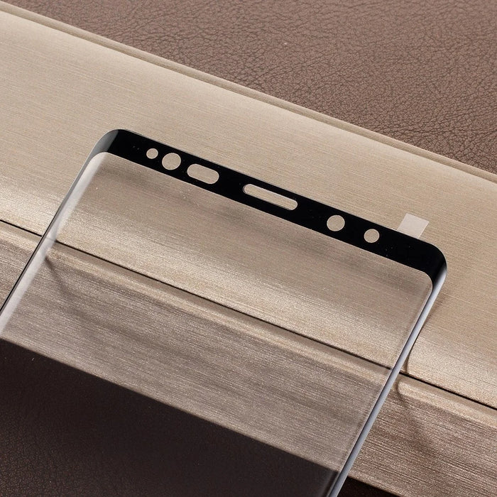 For Samsung Galaxy Note9 9H Arc Edges Silk Printing Tempered Glass Full Size Screen Protector - Black - 3