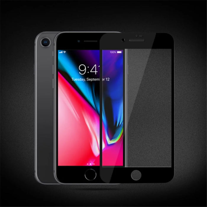 MOCOLO Silk Print Full Size Tempered Glass Screen Protector(Full Glue) for iPhone 8 Plus/7 Plus 5.5 inch - Black - 2
