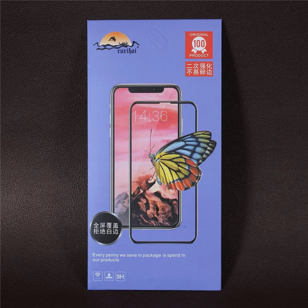 RURIHAI Solid Defense Tempered Glass Screen Protector for Xiaomi Redmi Note 5 (12MP Rear Camera) / Redmi 5 Plus (China) - Black - 7