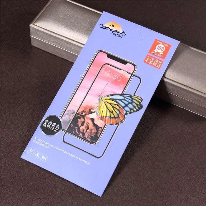 RURIHAI Solid Defense Tempered Glass Screen Protection Film for Huawei P Smart / Enjoy 7S - Black - 7
