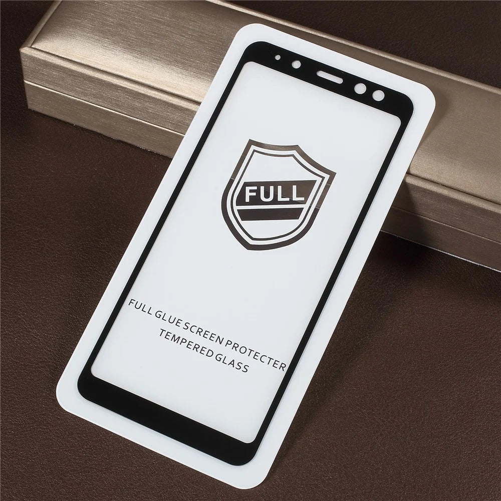 RURIHAI 0.26mm 2.5D Curved Tempered Glass Full Size Screen Protector for Samsung Galaxy A8 (2018) - Black - 1