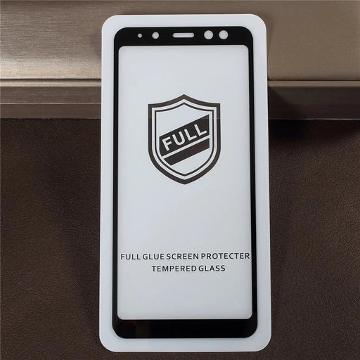 RURIHAI 0.26mm 2.5D Curved Tempered Glass Full Size Screen Protector for Samsung Galaxy A8 (2018) - Black - 2
