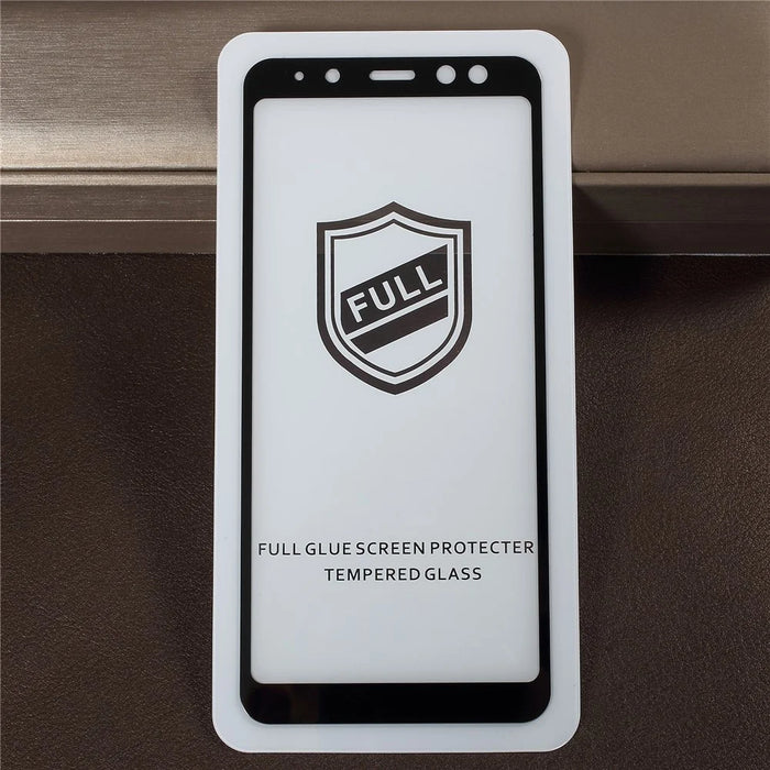 RURIHAI 0.26mm 2.5D Curved Tempered Glass Full Size Screen Protector for Samsung Galaxy A8 (2018) - Black - 2