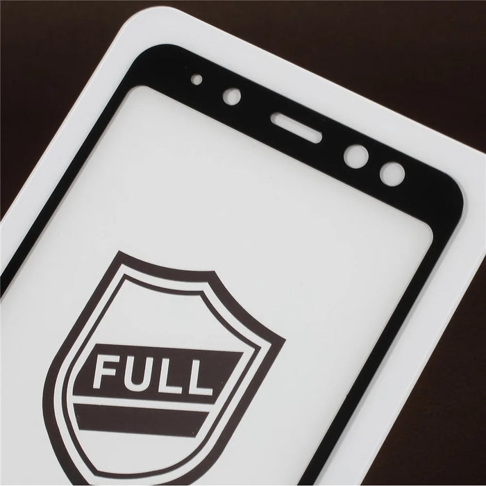 RURIHAI 0.26mm 2.5D Curved Tempered Glass Full Size Screen Protector for Samsung Galaxy A8 (2018) - Black - 3