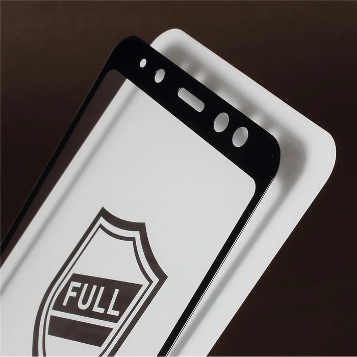 RURIHAI 0.26mm 2.5D Curved Tempered Glass Full Size Screen Protector for Samsung Galaxy A8 (2018) - Black - 5