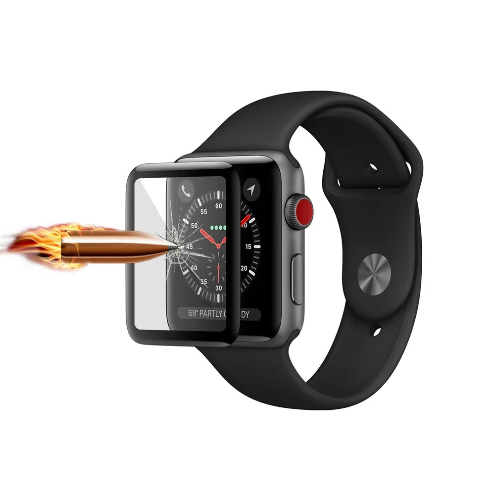 0.26mm 9H 3D Curved Full Size Tempered Glass Screen Protector for Apple Watch Series 3 / 2 / 1 38mm - 3