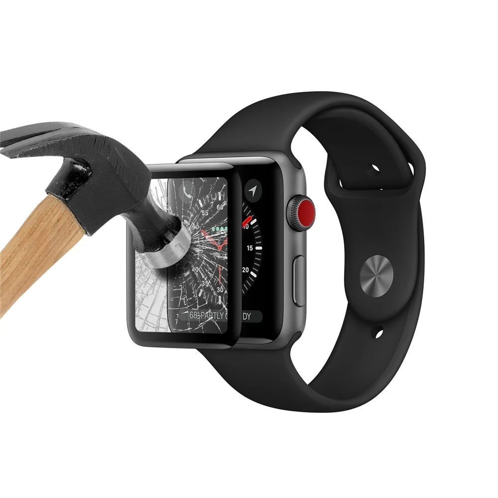 0.26mm 9H 3D Curved Full Size Tempered Glass Screen Protector for Apple Watch Series 3 / 2 / 1 38mm - 6