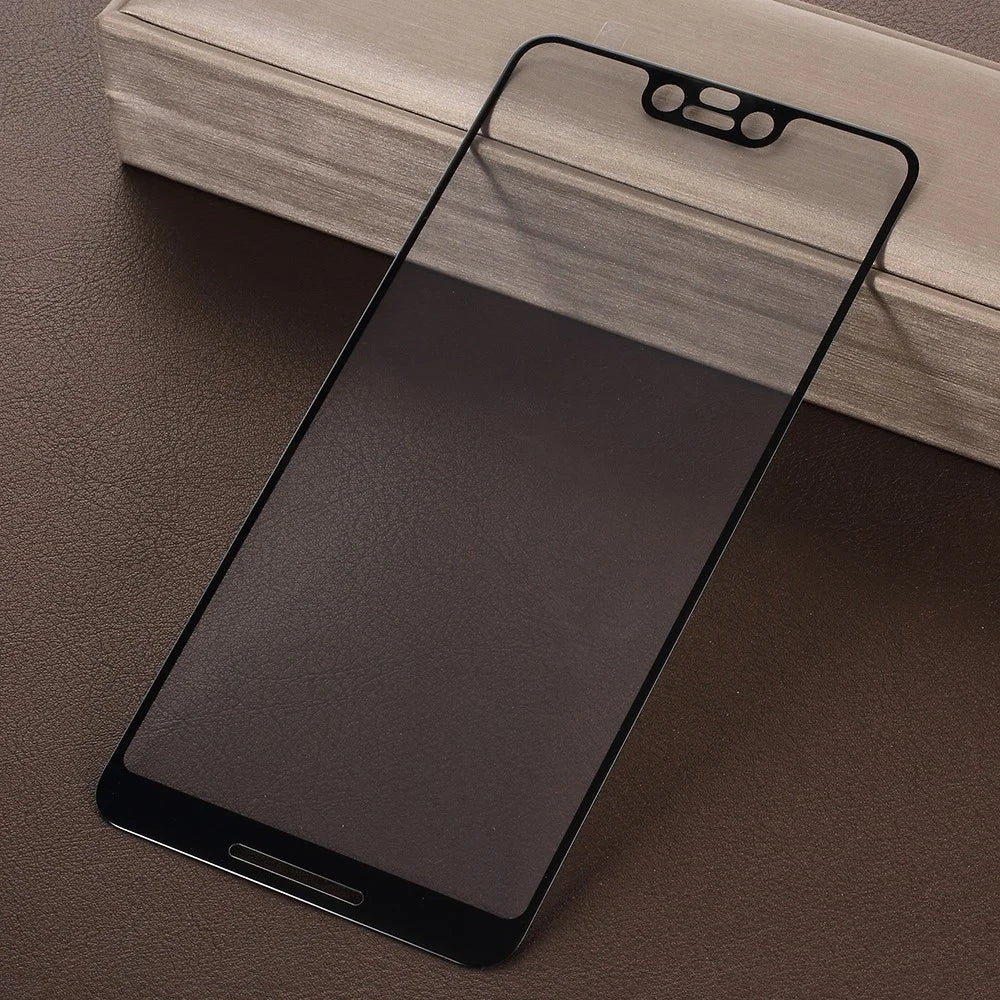 Full Cover Heat Bending Tempered Glass Screen Protector for Google Pixel 3 XL - Black - 1