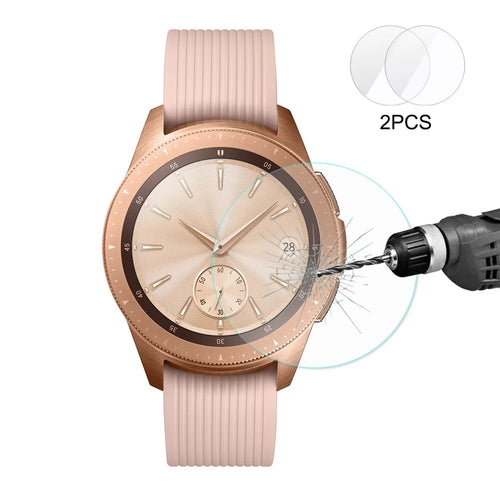 2Pcs HAT PRINCE 0.2mm 9H 2.15D Tempered Glass Screen Guard Films for Samsung Galaxy Watch 42mm - 1