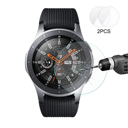 2Pcs HAT PRINCE for Samsung Galaxy Watch 46mm 0.2mm 9H 2.15D Tempered Glass Screen Protectors - 1