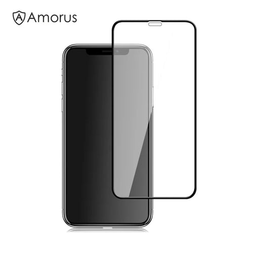 AMORUS Full Size Silk Print 9H Tempered Glass Screen Protector Film for iPhone (2019) 6.1" / XR 6.1 inch - 1