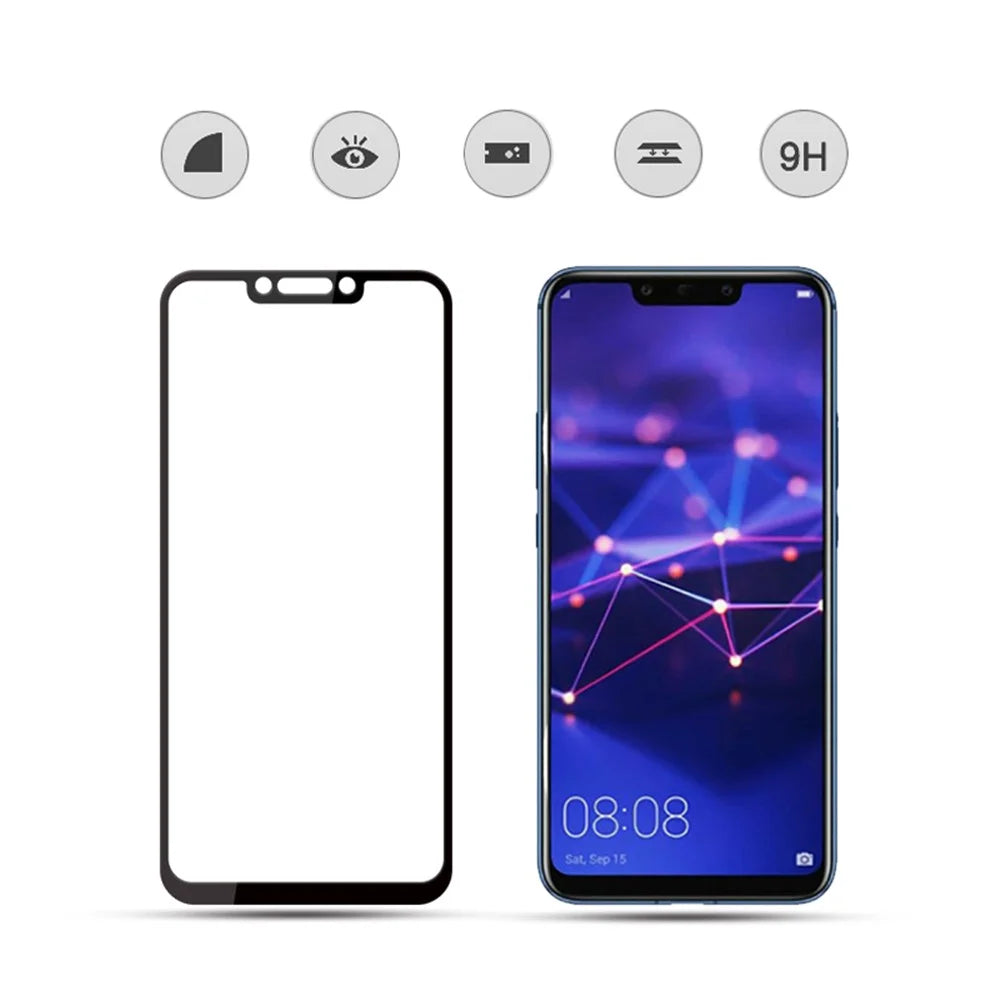 MOCOLO Arc Edge Full Coverage Tempered Glass Screen Protector for Huawei Mate 20 Lite / Maimang 7 - Black - 2