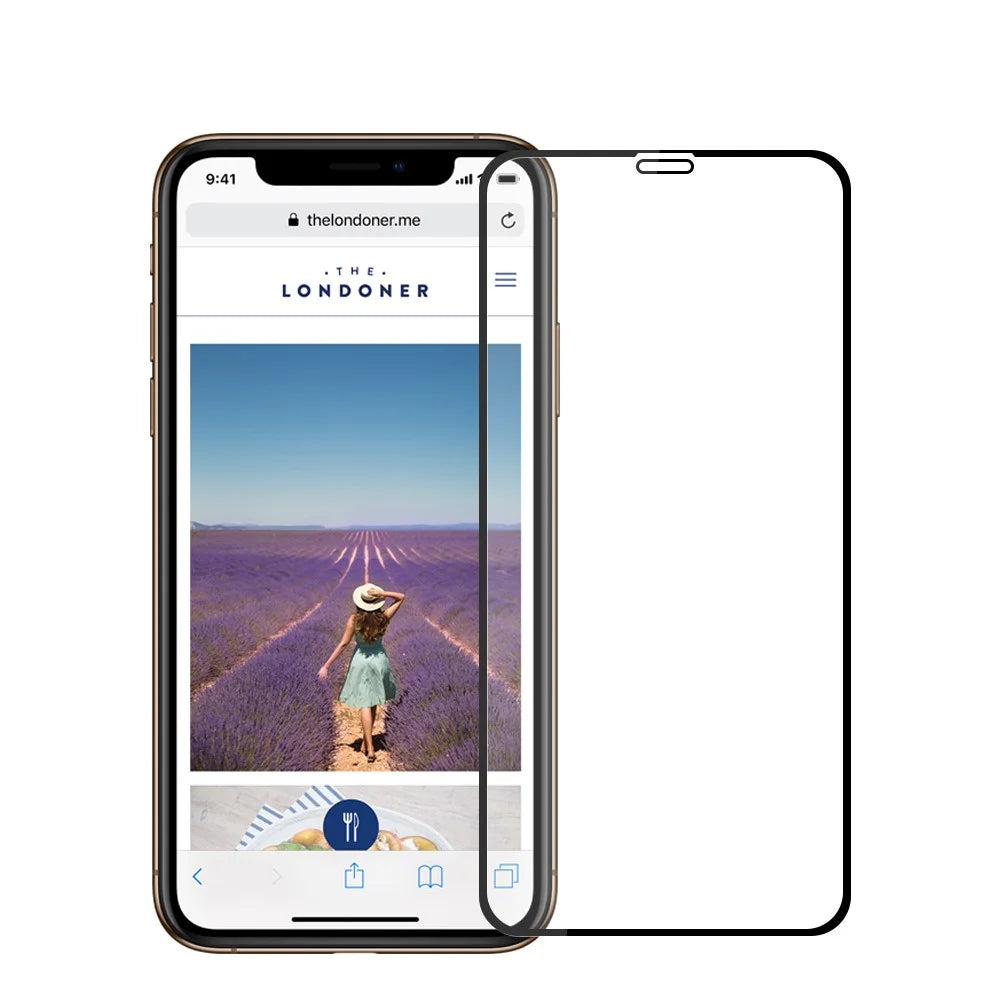 MOFI 9H Tempered Glass Full Screen Protector for iPhone XS / X 5.8 inch - Black - 1