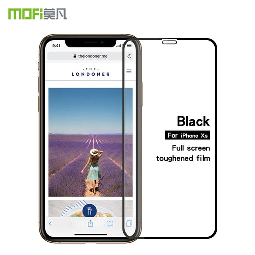 MOFI 9H Tempered Glass Full Screen Protector for iPhone XS / X 5.8 inch - Black - 2