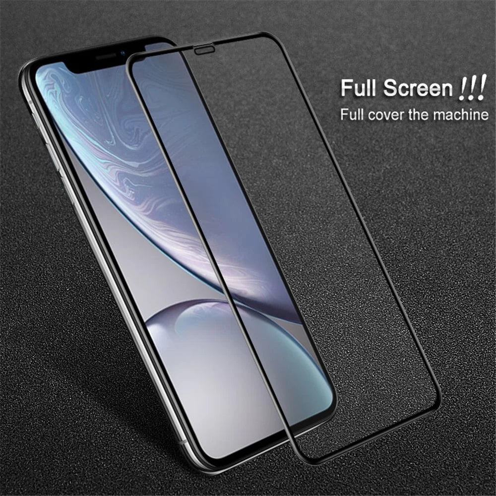 IMAK Pro+ Anti-explosion Full Screen Tempered Glass Protector for iPhone (2019) 6.1" / XR 6.1 inch- Black - 2