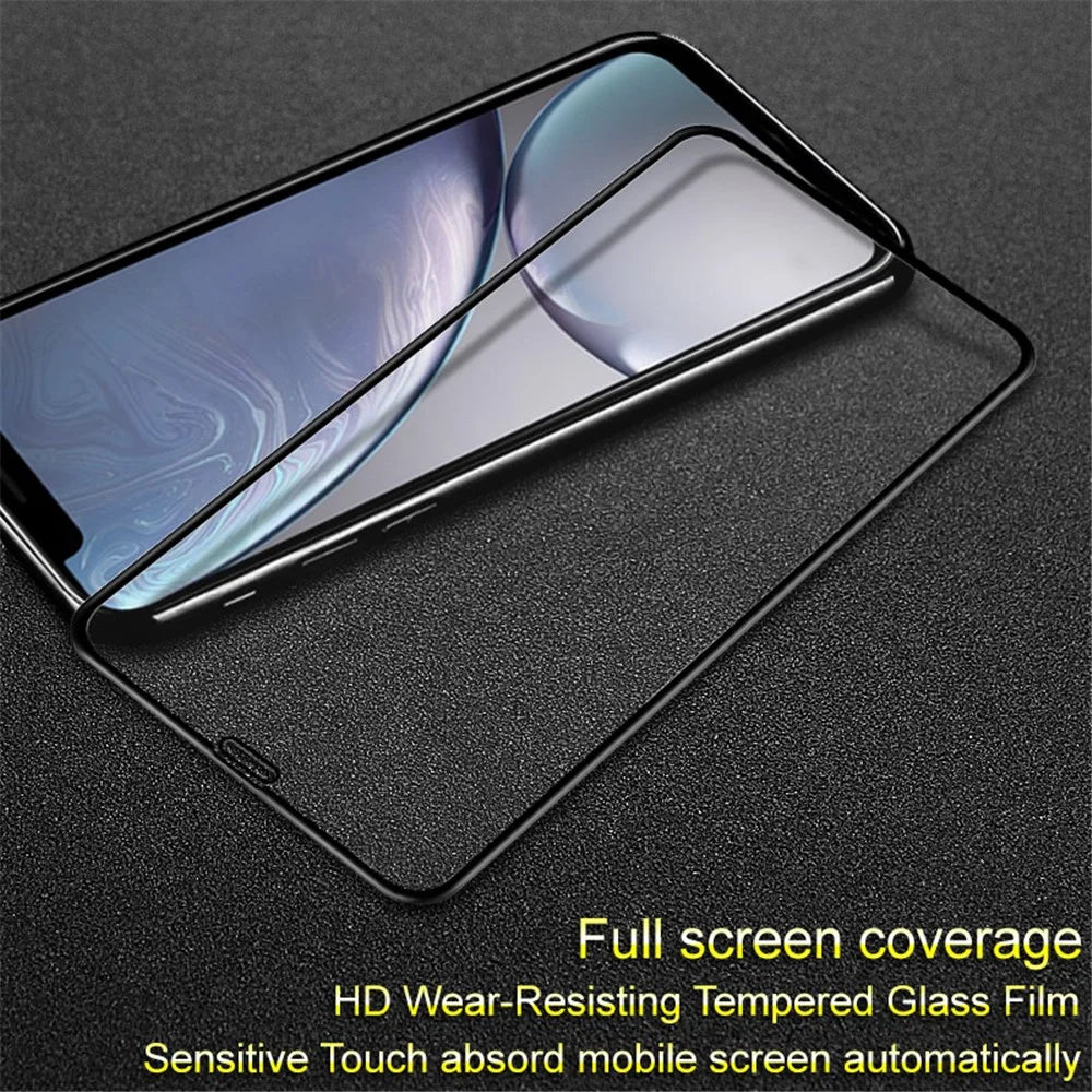 IMAK Pro+ Anti-explosion Full Screen Tempered Glass Protector for iPhone (2019) 6.1" / XR 6.1 inch- Black - 3