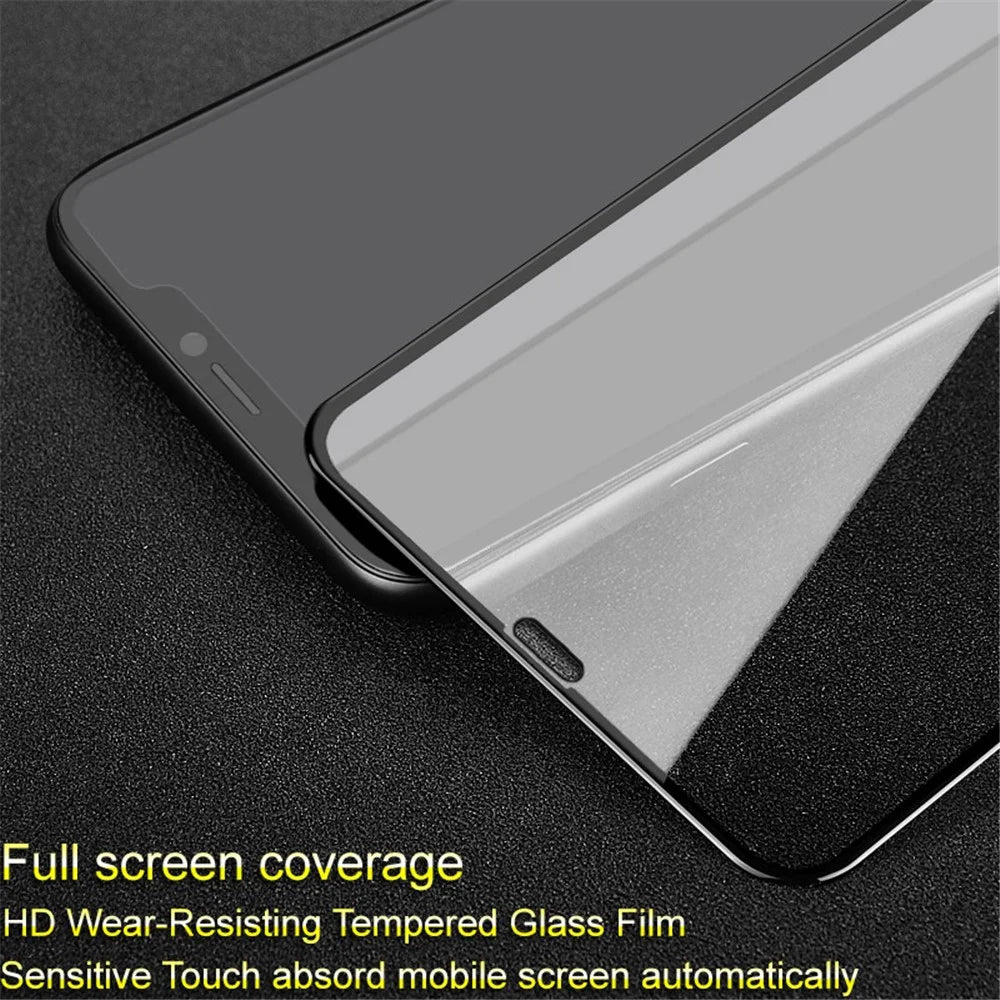 IMAK Pro+ Anti-explosion Full Screen Tempered Glass Protector for iPhone (2019) 6.1" / XR 6.1 inch- Black - 4