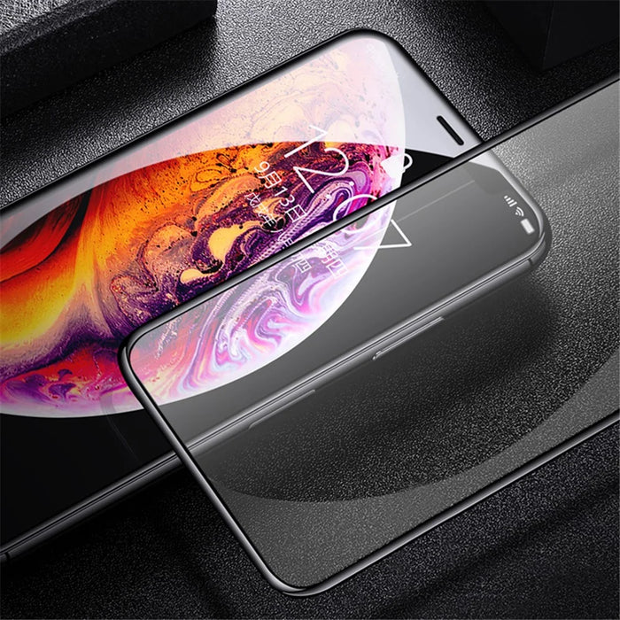 MOCOLO 3D Curved Full Glue Cold Carving Tempered Glass Screen Protector for iPhone (2019) 6.5" / XS Max 6.5 inch - Black - 3