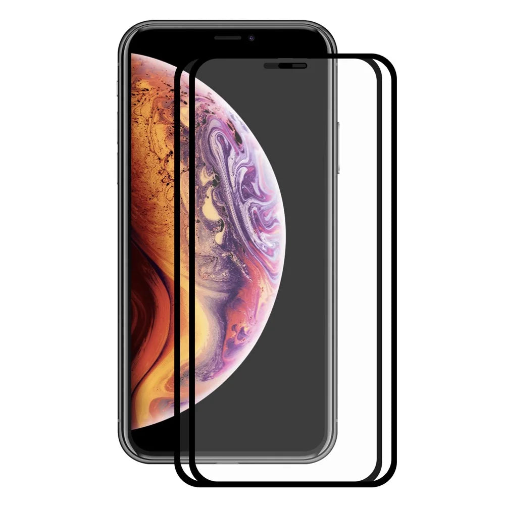 2PCS/Set HAT PRINCE Tempered Glass Screen Protective Film for iPhone (2019) 6.1" / XR 6.1 inch / Full Size / 0.2mm / 9H / 2.5D Arc Edge - 2