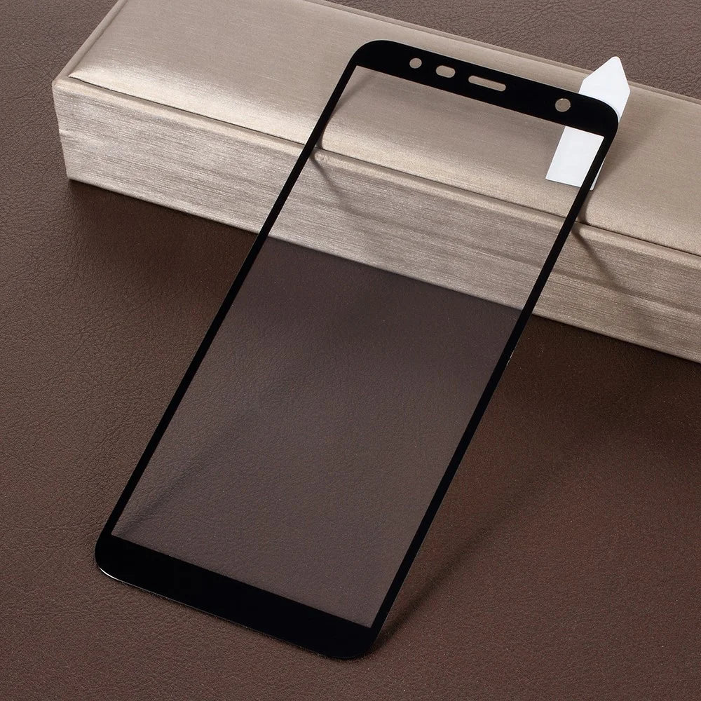 RURIHAI for Samsung Galaxy J6+ Solid Defense Tempered Glass Screen Protector [Full Covering] [Anti-explosion] - Black - 1