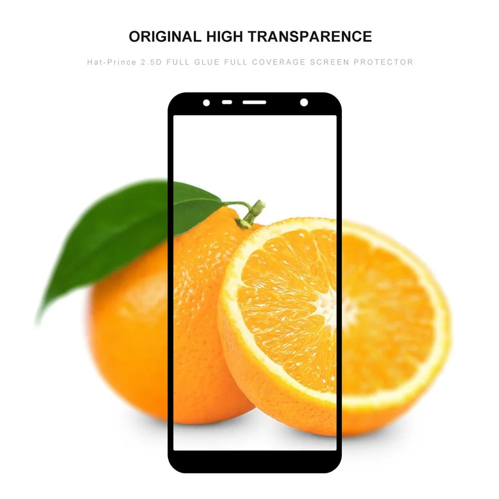 HAT PRINCE Full Glue Full Size Tempered Glass Screen Protector for Samsung Galaxy J4+ / J6+ 0.26mm 9H 2.5D Arc Edge - 2