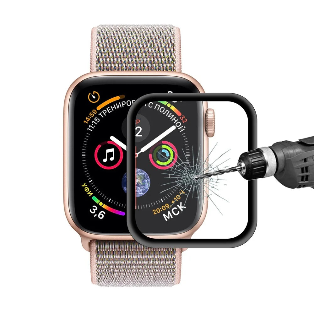 HAT PRINCE for Apple Watch Series SE3 / SE2 / SE1 / 6 / 5 / 4 40mm Screen Protector 0.2mm 9H 3D Aluminum Alloy Edge Tempered Glass - 2