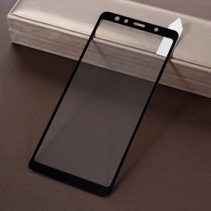 RURIHAI Solid Defense Tempered Glass Screen Protector for Samsung Galaxy A7 (2018) - Black - 1