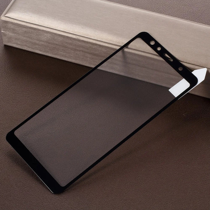 RURIHAI Solid Defense Tempered Glass Screen Protector for Samsung Galaxy A7 (2018) - Black - 2