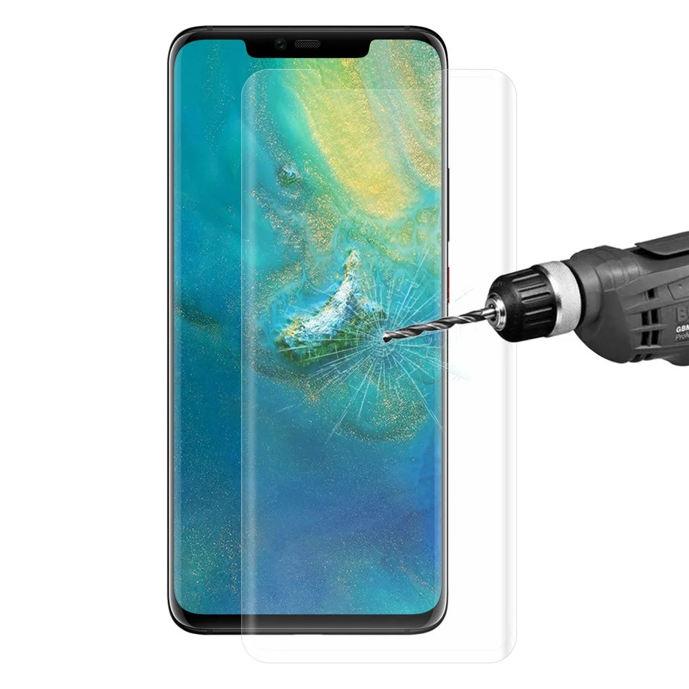 HAT PRINCE for Huawei Mate 20 Pro 3D Full Size Tempered Glass Screen Film 0.26mm Side Glue - Transparent - 1