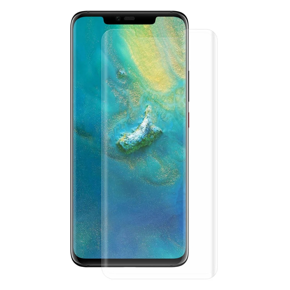 HAT PRINCE for Huawei Mate 20 Pro 3D Full Size Tempered Glass Screen Film 0.26mm Side Glue - Transparent - 2