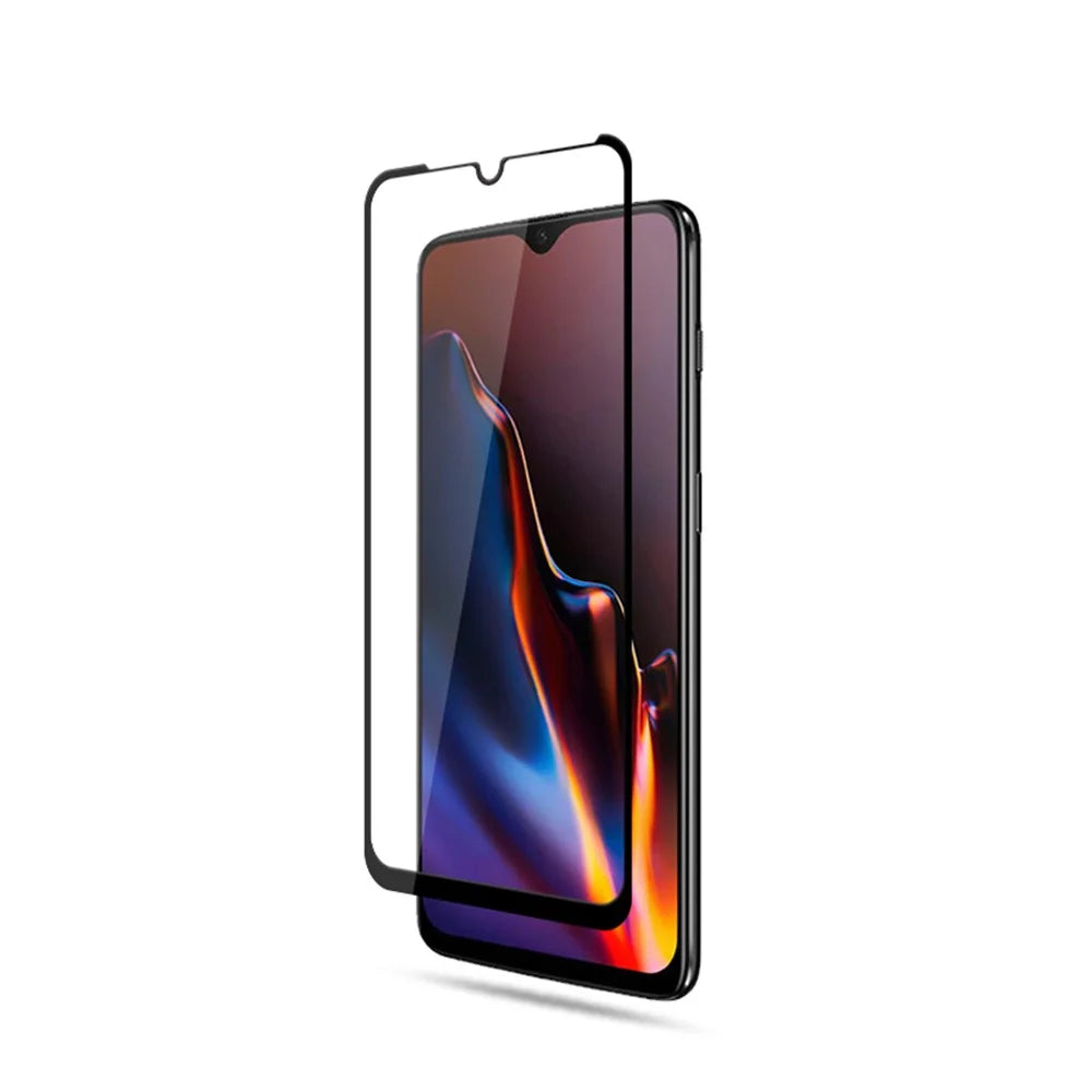 MOCOLO Silk Print Arc Edge Full Coverage Tempered Glass Screen Protector for OnePlus 6T - Black - 4