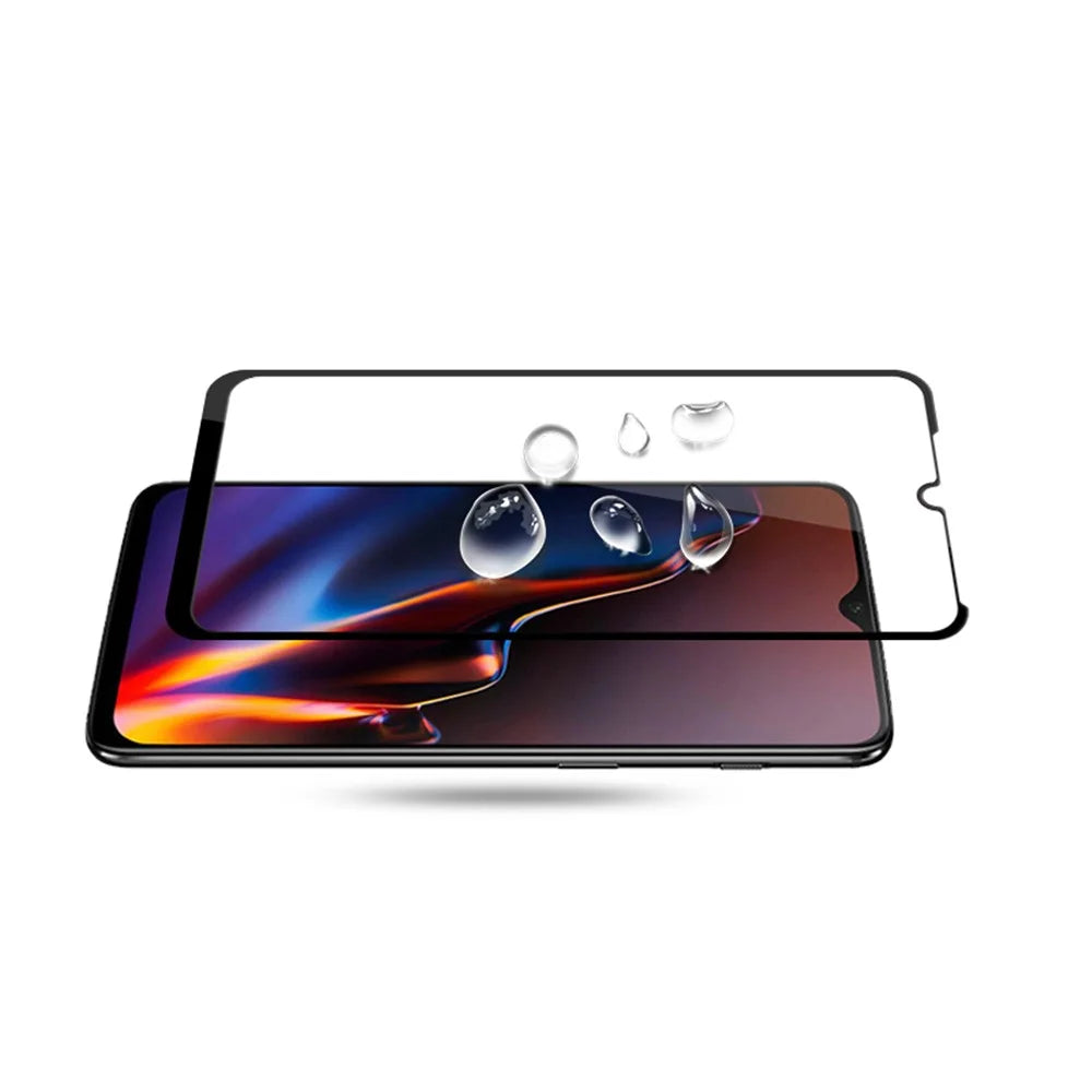 MOCOLO Silk Print Arc Edge Full Coverage Tempered Glass Screen Protector for OnePlus 6T - Black - 5