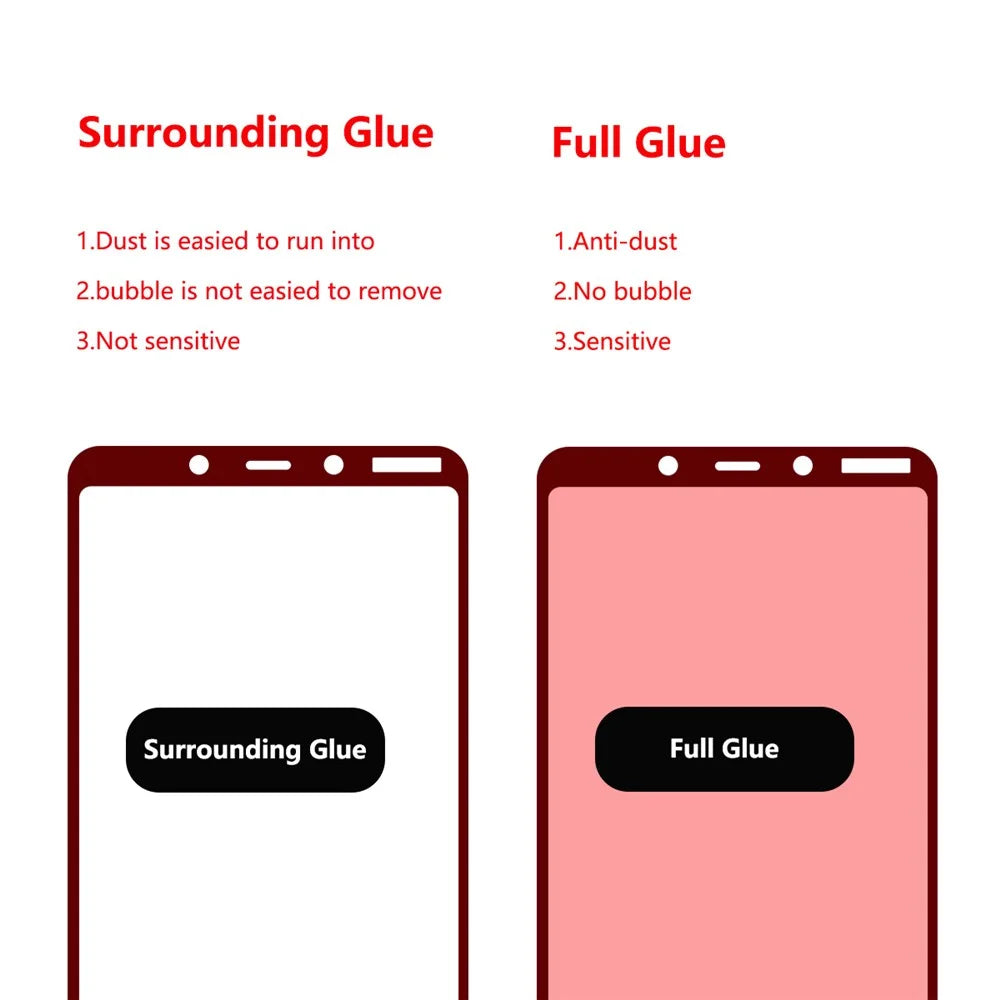 HAT PRINCE for Nokia 3.1 Plus Full Glue  Full Coverage Tempered Glass Screen Protector 0.26mm 9H 2.5D Arc Edge - 2