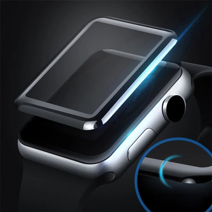 MOCOLO for Apple Watch Series 4 44mm 3D Full Screen Tempered Glass Protector - Black - 4