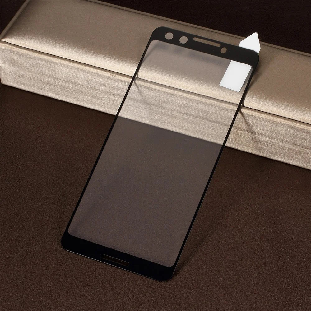 RURIHAI Solid Defense Tempered Glass Screen Protector for Google Pixel 3 - Black - 1