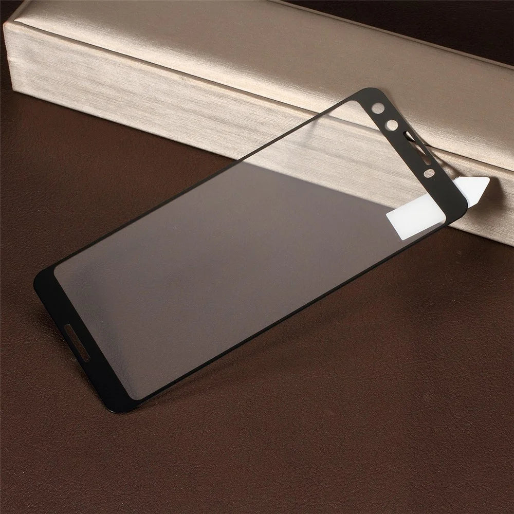 RURIHAI Solid Defense Tempered Glass Screen Protector for Google Pixel 3 - Black - 4