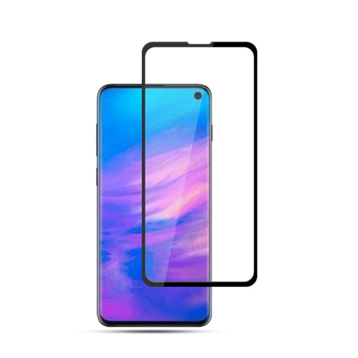 MOCOLO Silk Printing Anti-explosion Tempered Glass Full Size Screen Protector [Full Glue] for Samsung Galaxy S10e - Black - 1