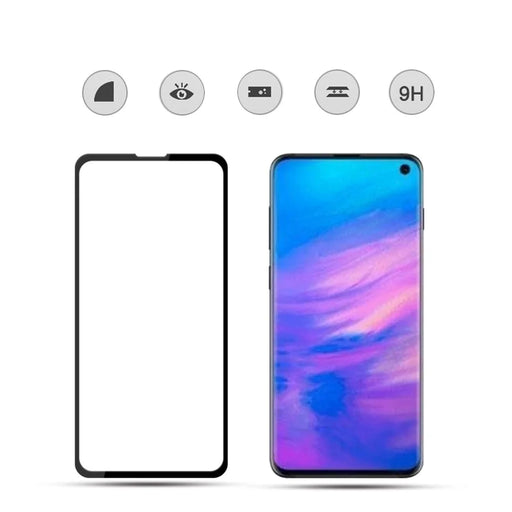 MOCOLO Silk Printing Anti-explosion Tempered Glass Full Size Screen Protector [Full Glue] for Samsung Galaxy S10e - Black - 2