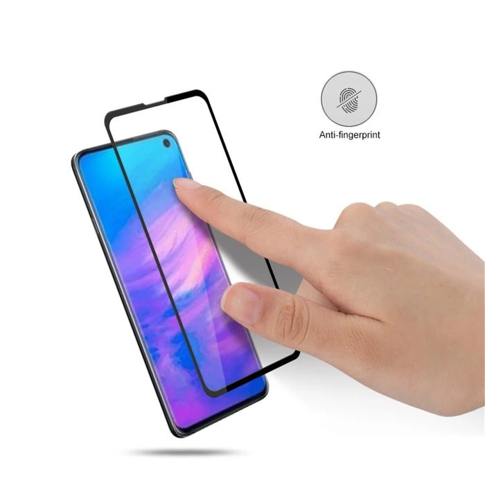 MOCOLO Silk Printing Anti-explosion Tempered Glass Full Size Screen Protector [Full Glue] for Samsung Galaxy S10e - Black - 3