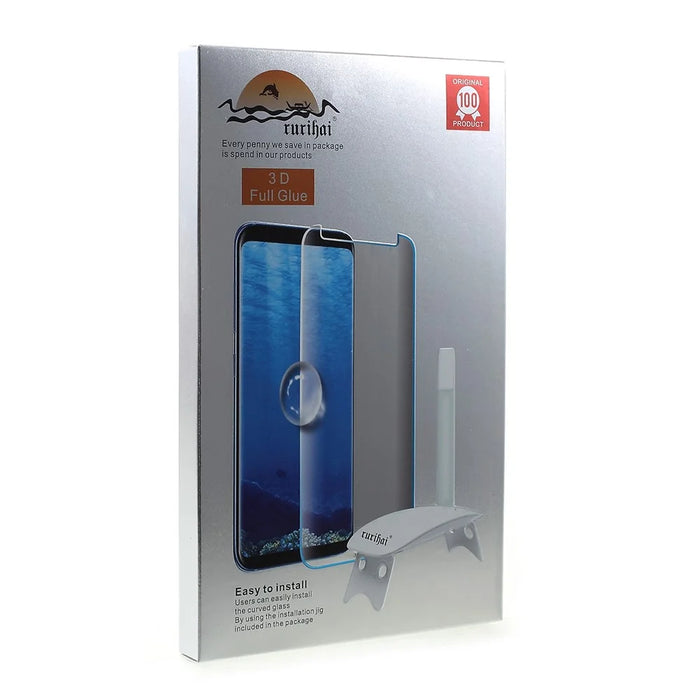RURIHAI for Apple Watch Series 4 44mm 3D Full Glue UV Liquid Tempered Glass Full Screen Protector + UV Lamp - 4