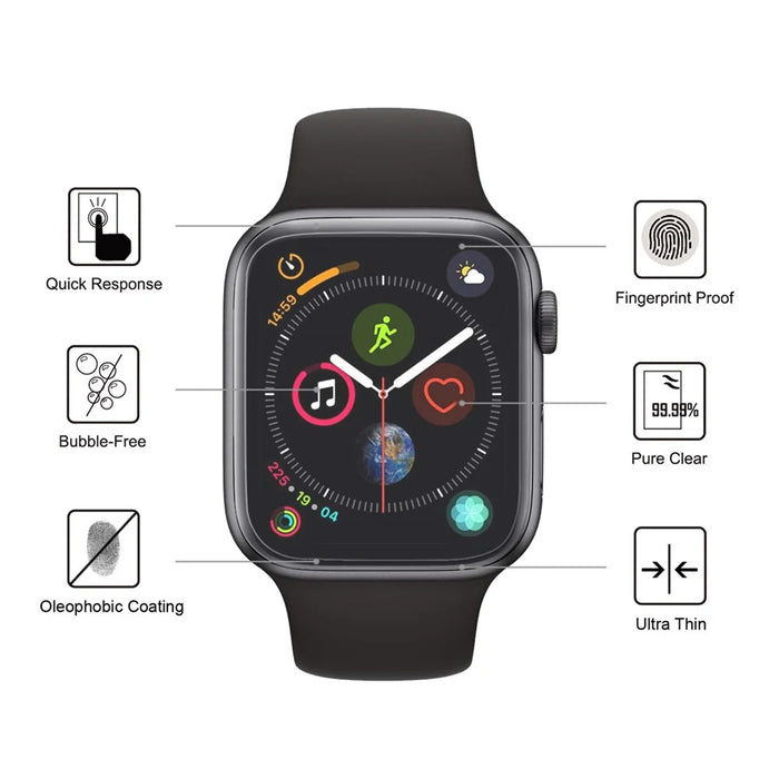 9H Full Screen Coverage Tempered Glass Protector for Apple Watch Series 4 44mm - 2