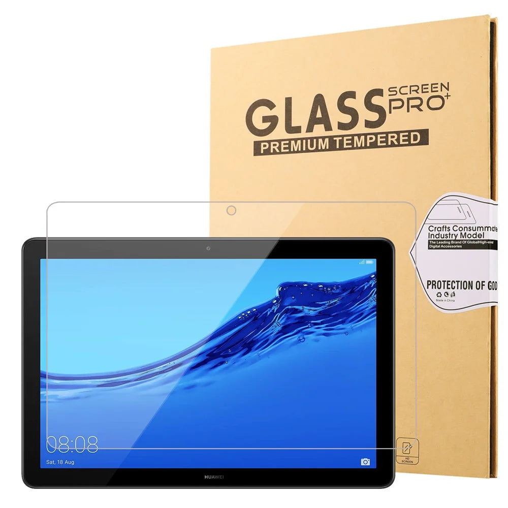 For Huawei MediaPad T5 10 9H Full Screen Coverage Shockproof Tempered Glass Protector Film 0.25mm Arc Edge - 1
