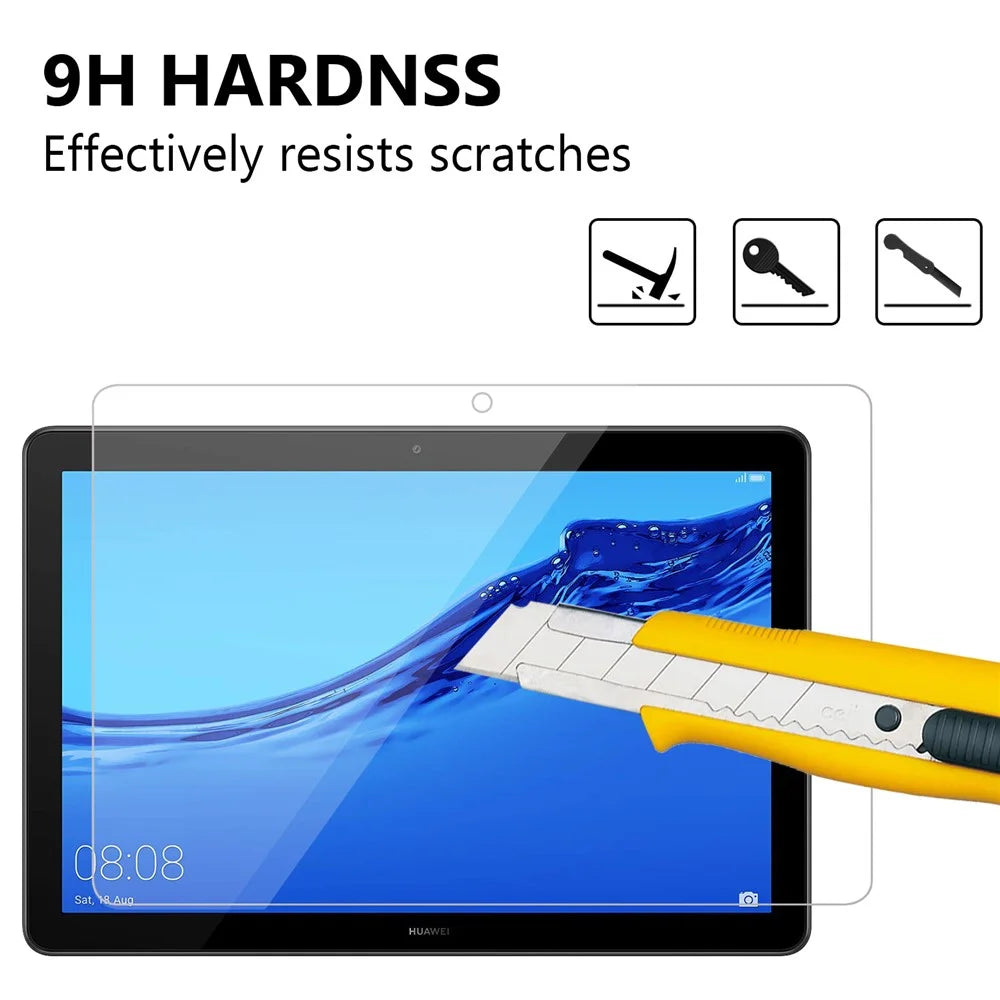For Huawei MediaPad T5 10 9H Full Screen Coverage Shockproof Tempered Glass Protector Film 0.25mm Arc Edge - 3