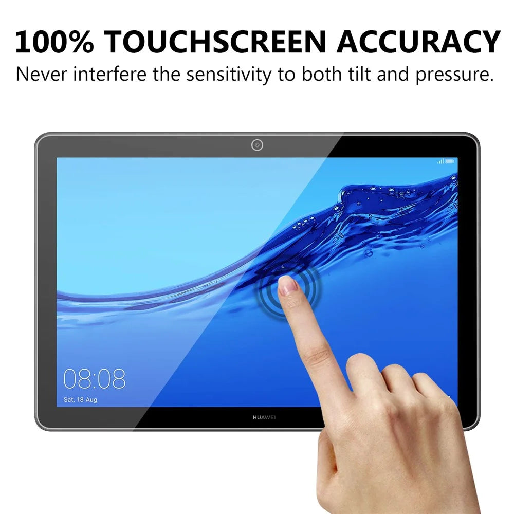 For Huawei MediaPad T5 10 9H Full Screen Coverage Shockproof Tempered Glass Protector Film 0.25mm Arc Edge - 5